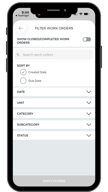 InCheck App - Work Order filters.png